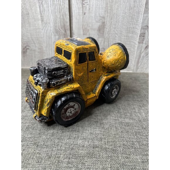 Rustic Yellow Black Bulldozer Solar LED Headlights Garden Statue Outdoor Pathway - Picture 5 of 7